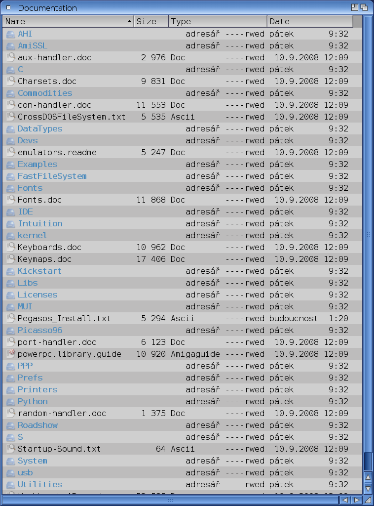 AmigaOS4.1 na Pegasosu2 - Dokumentace