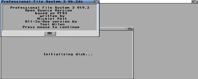 AmigaOS 3.2 - Formátování DH0