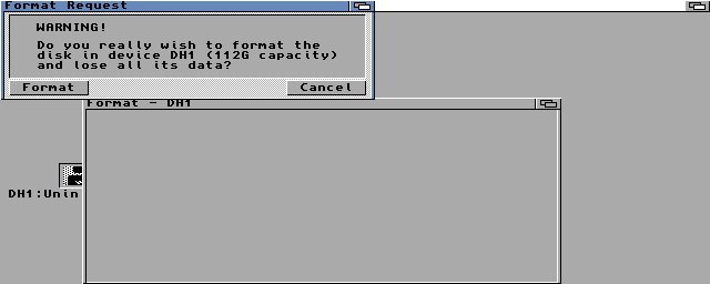 AmigaOS 3.2 - Formátování DH1