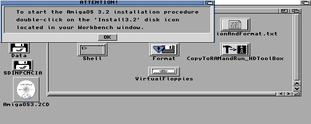 Instalace AmigaOS 3.2
