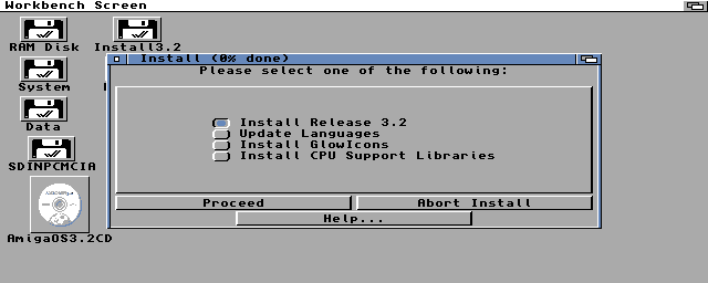 Instalace AmigaOS 3.2