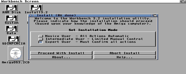 Instalace AmigaOS 3.2