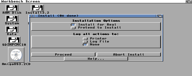 Instalace AmigaOS 3.2