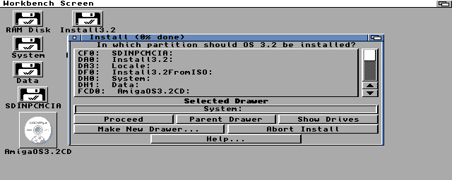 Instalace AmigaOS 3.2