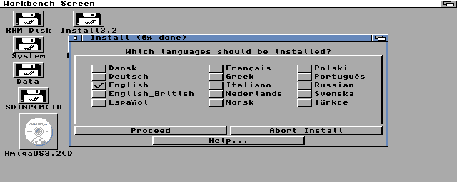Instalace AmigaOS 3.2