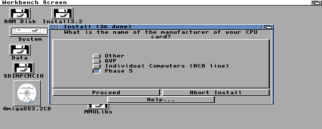 Instalace AmigaOS 3.2