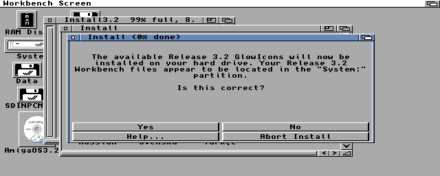 Instalace AmigaOS 3.2 - Instalace GlowIcons