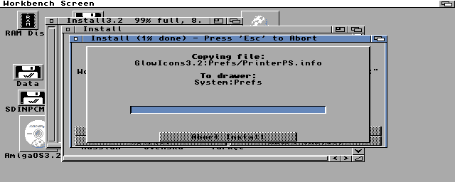 Instalace AmigaOS 3.2 - Instalace GlowIcons