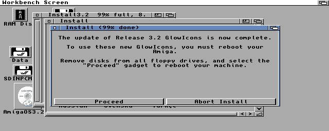 Instalace AmigaOS 3.2 - Instalace GlowIcons