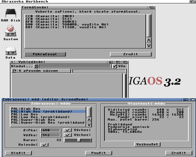 AmigaOS 3.2 s českou lokalizací