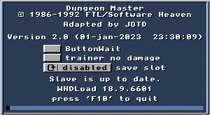 WHDLoad verze hry Dungeon Master